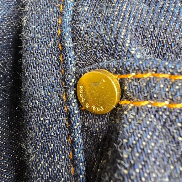 Rag & Bone Dark Wash Cuff Japanese Selvedge Jeans Size 27 - Picture 6 of 14